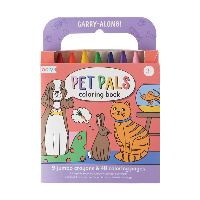 OOLY: CARRY ALONG COLORING BOOK SET - PET PALS
