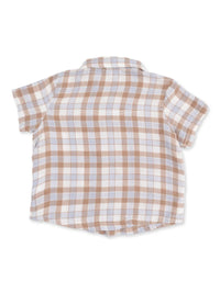 ANGEL DEAR: WESTERN PLAID SHORT SLEEVE WESTERN PEARL SNAP SHIRT