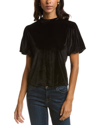 PROJECT SOCIAL T: CHANNING VELVET TOP - BLACK