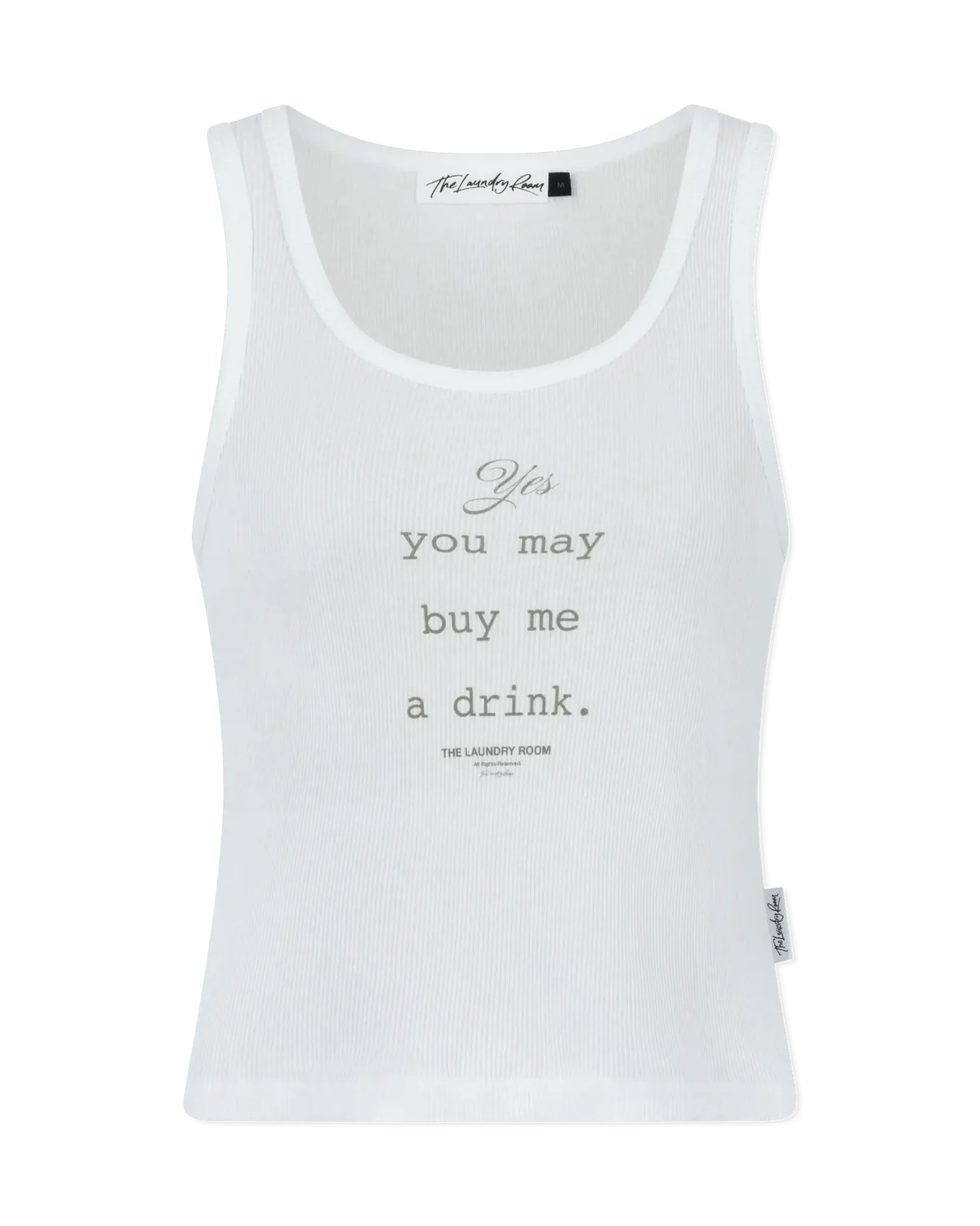 THE LAUNDRY ROOM: BUY ME A DRINK RIB TANK - WHITE