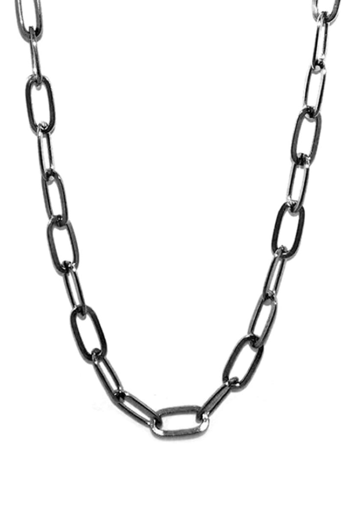 MARLYN SCHIFF: 18" OVAL CHAIN NECKLACE