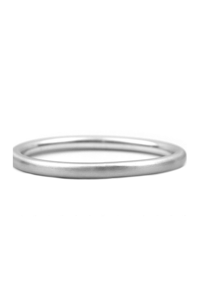 SATIN FINISH HOLLOW BANGLE- SILVER