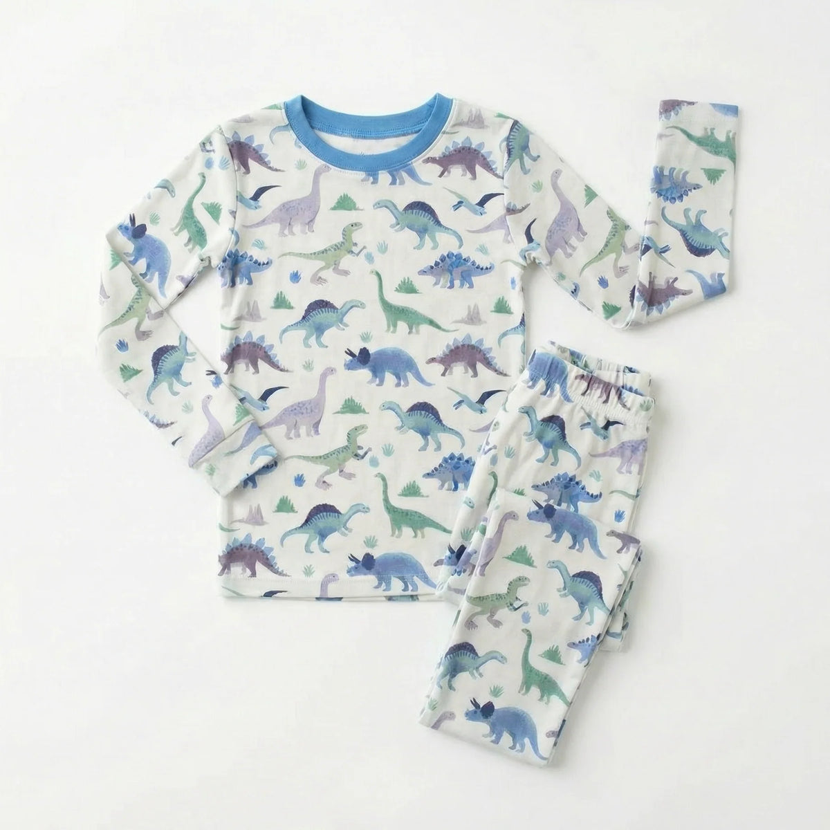 BESTAROO: DINO DAYDREAM LONG SLEEVE PAJAMA SET