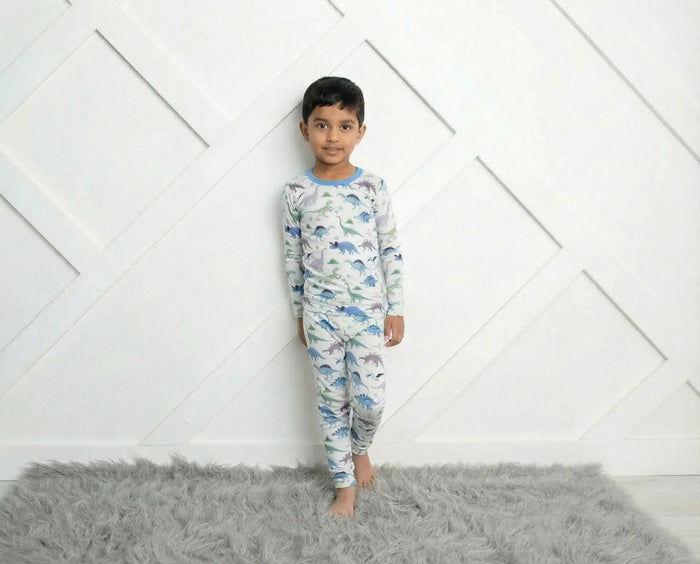 BESTAROO: DINO DAYDREAM LONG SLEEVE PAJAMA SET