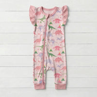 BESTAROO: ROSY REX FLUTTER SLEEVE ROMPER