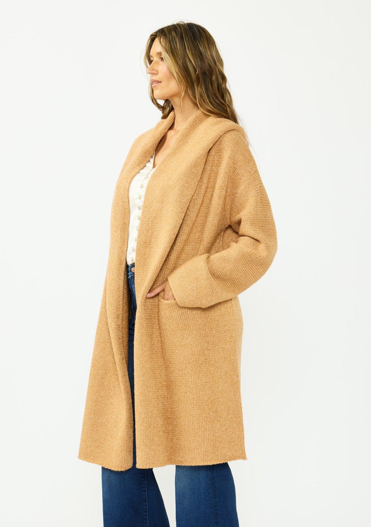 LOVESTITCH: WOMENS SOFT OVERSIZED COATIGAN
