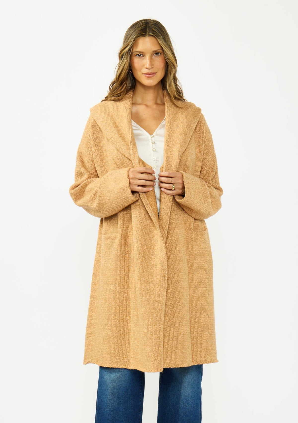 LOVESTITCH: WOMENS SOFT OVERSIZED COATIGAN