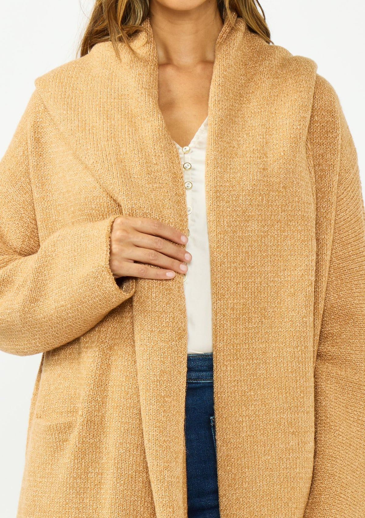 LOVESTITCH: WOMENS SOFT OVERSIZED COATIGAN