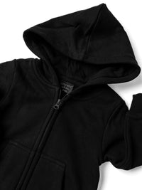 LITTLE BIPSY: CLASSIC ZIP HOODIE - BLACK
