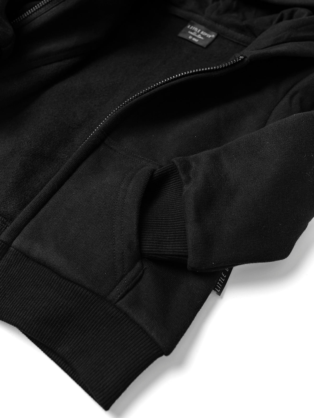 LITTLE BIPSY: CLASSIC ZIP HOODIE - BLACK
