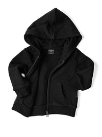 LITTLE BIPSY: CLASSIC ZIP HOODIE - BLACK
