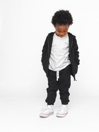 LITTLE BIPSY: CLASSIC ZIP HOODIE - BLACK