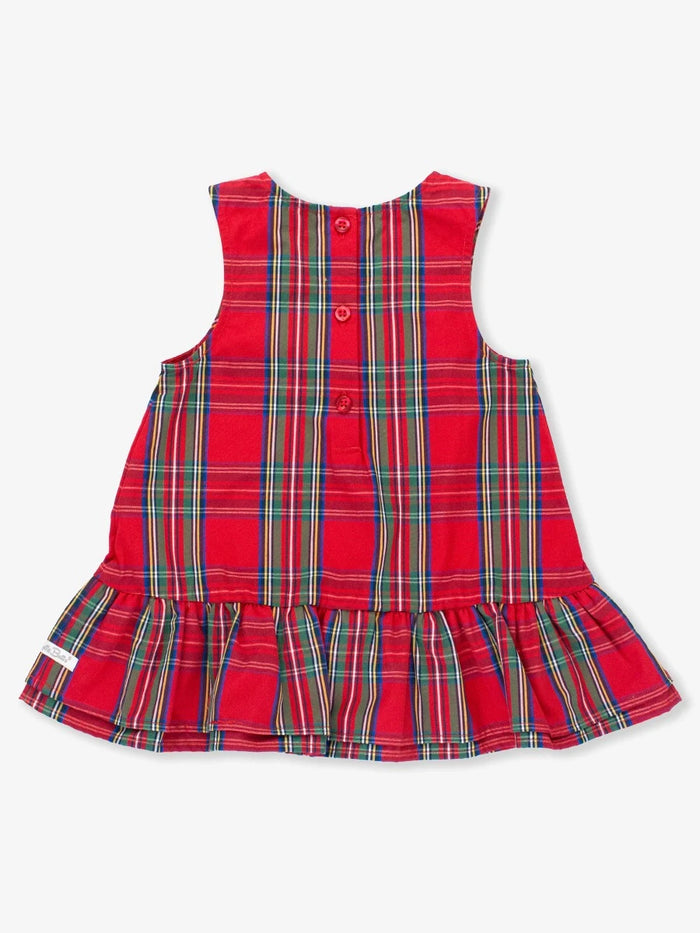 RUFFLE BUTTS: JUMPER DRESS - TIS THE SEASON PLAID