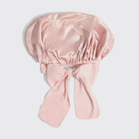 KITSCH: ADJUSTABLE OVERSIZED SATIN BONNET- BLUSH