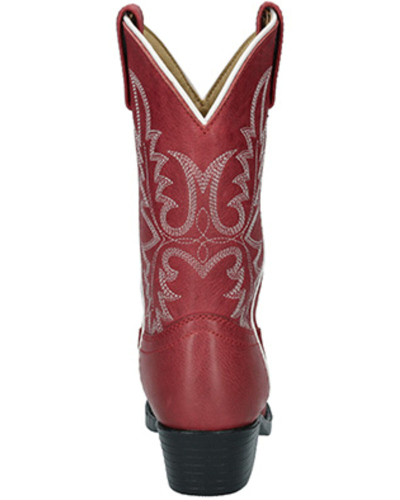 SMOKY MOUNTAIN BOOTS: YOUTH GIRLS' DENVER COWBOY BOOTS - FADED RED