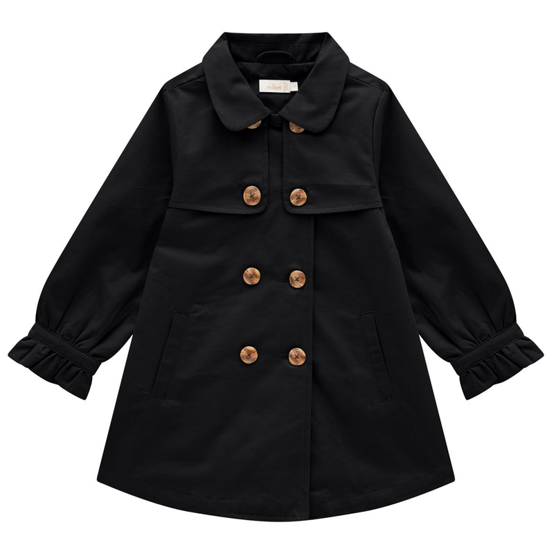MILON: TRENCH COAT - BLACK