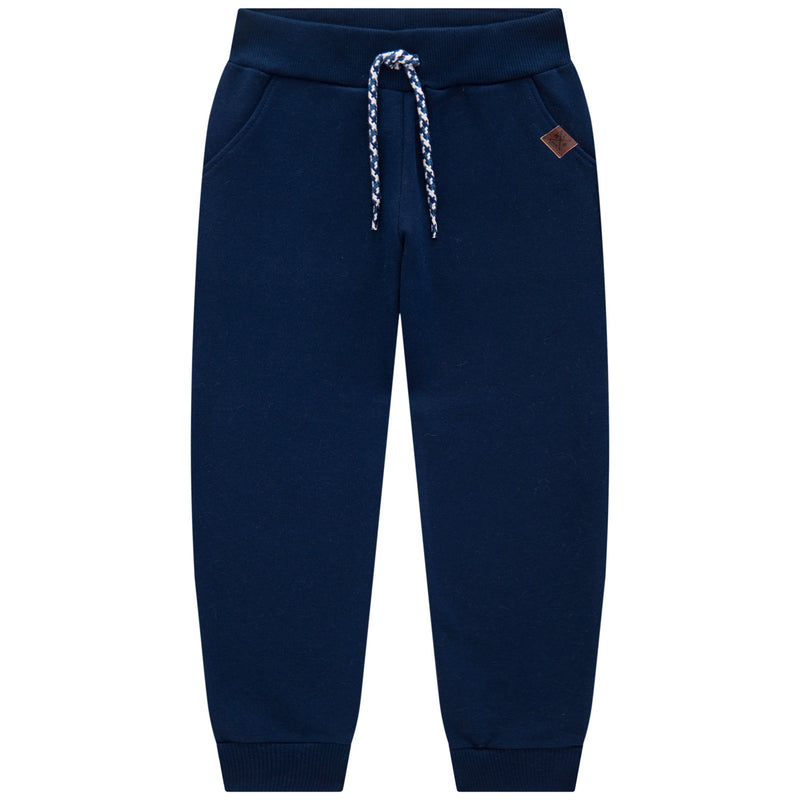 MILON: NAVY/CREAM LONG SLEEVE HENLEY & NAVY JOGGER SET