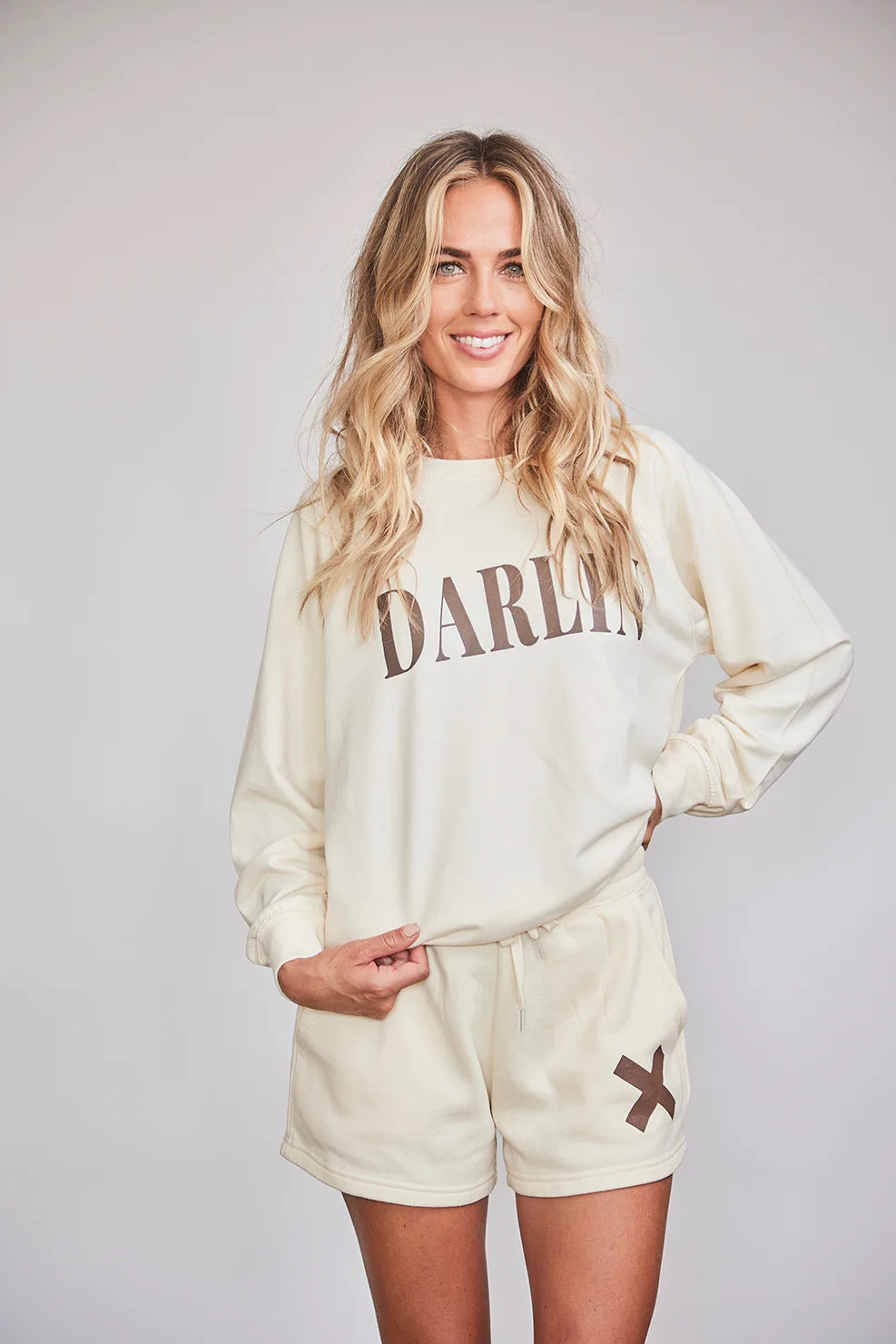 DARLIN' LIGHTWEIGHT CREWNECK - IVORY