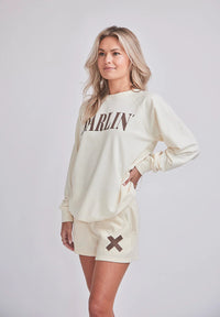 DARLIN' LIGHTWEIGHT CREWNECK - IVORY