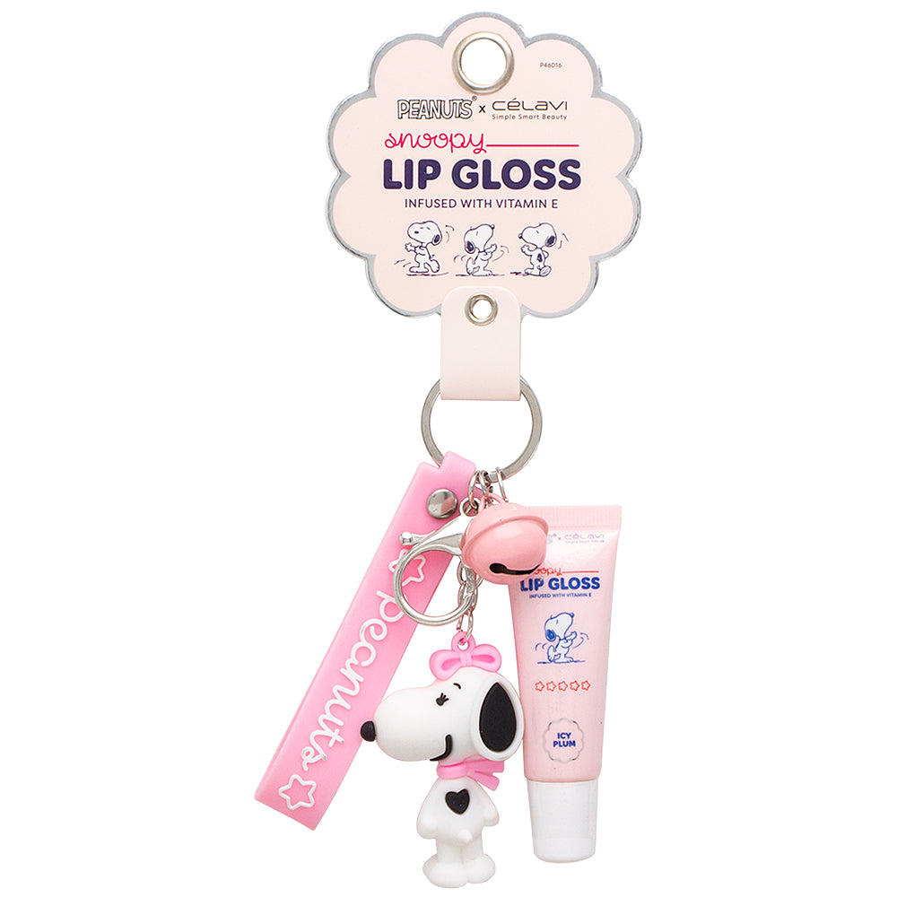 CELAVI X PEANUTS: SNOOPY SHEA BUTTER LIP GLOSS KEYCHAIN