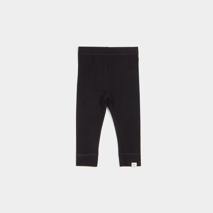 MILES THE LABEL: MILES BASICS PURE BLACK LEGGINGS