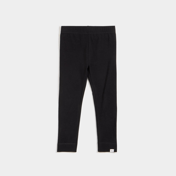 MILES THE LABEL: MILES BASICS PURE BLACK LEGGINGS