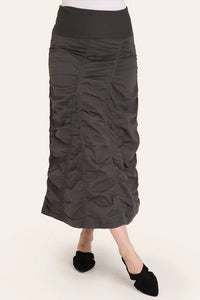 XCVI: GORED PEASANT SKIRT - CHARCOAL