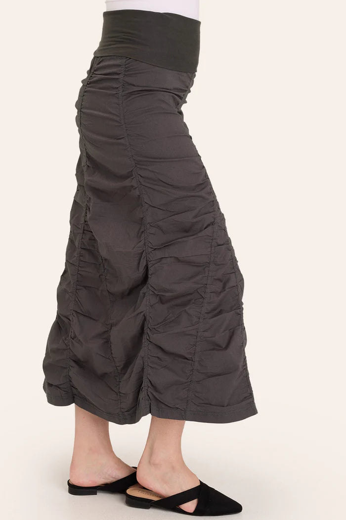 XCVI: GORED PEASANT SKIRT - CHARCOAL