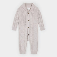 PETIT LEM: KNIT SWEATER PLAYSUIT - BEIGE
