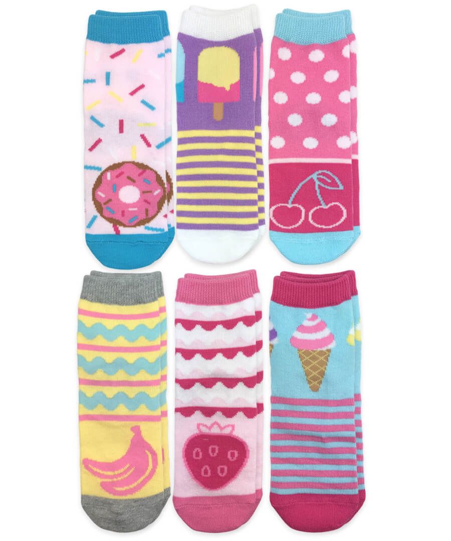 JEFFERIES SOCKS: SWEET TREATS CREW SOCKS (6-PACK)