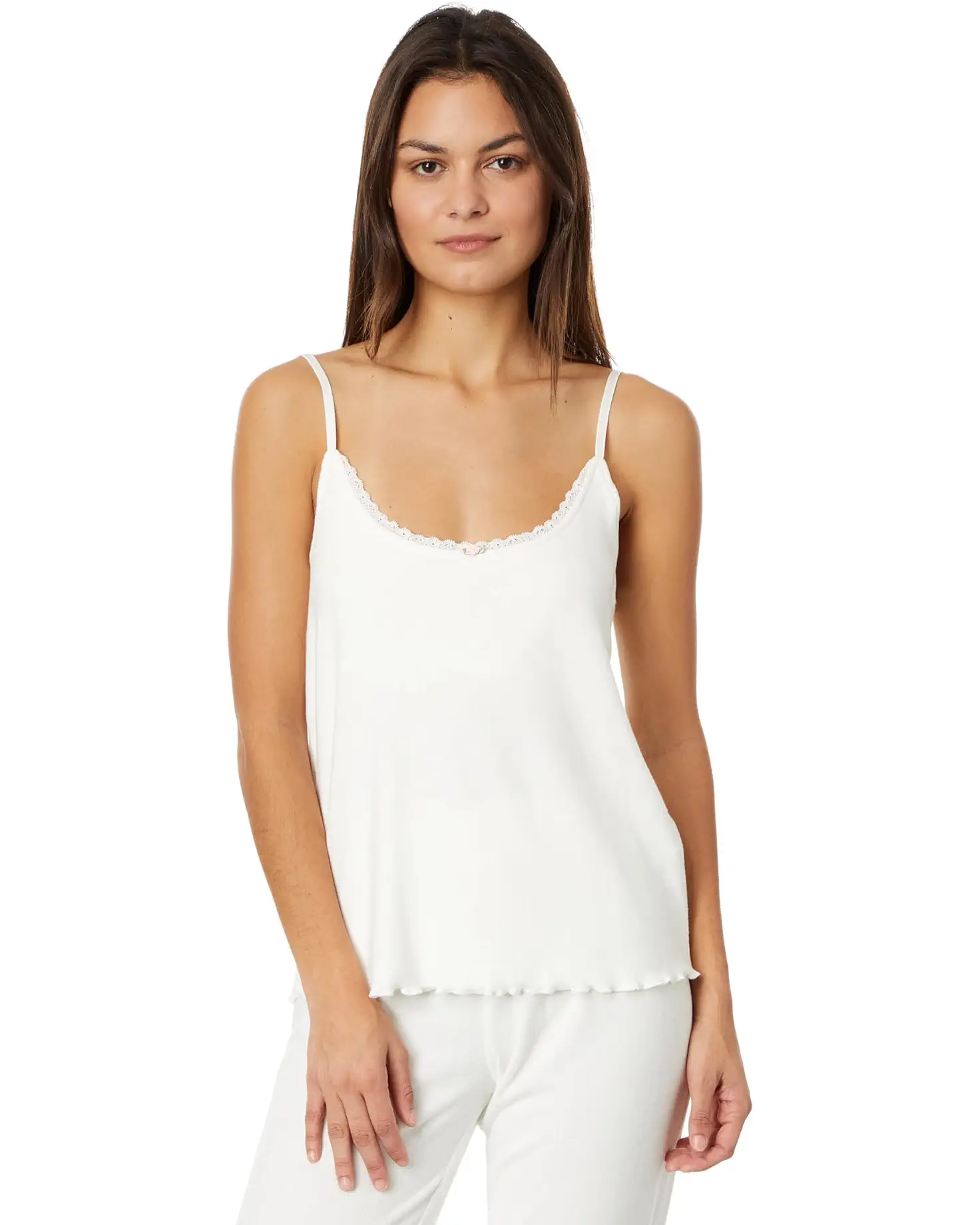 PJ SALVAGE: POINTELLE HEARTS TANK - IVORY – Hush Up Clothing Boutique