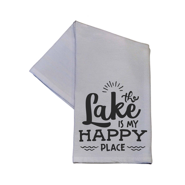 THE LAKE IS MY HAPPY PLACE TEA TOWEL