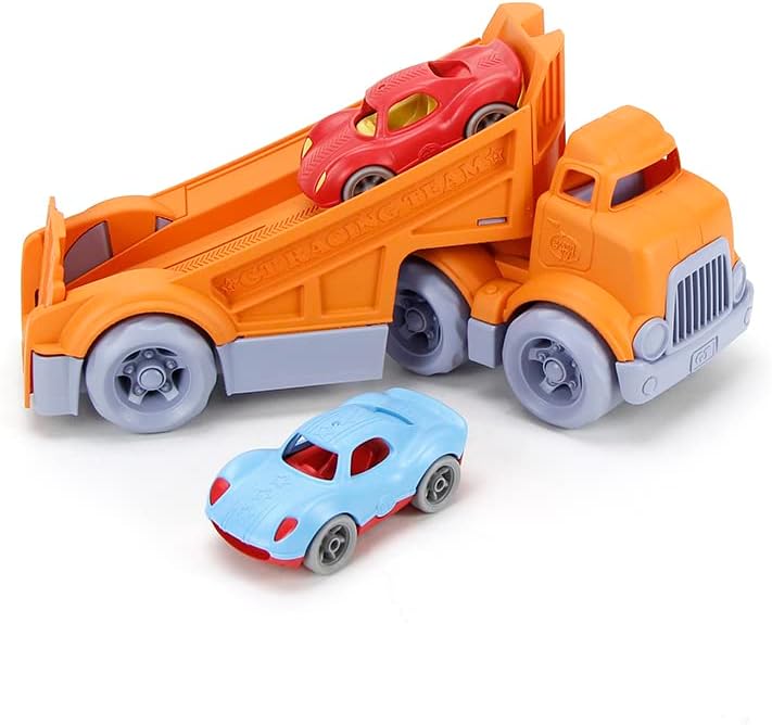 GREEN TOYS: RACING TRUCK WITH 2 RACE CARS