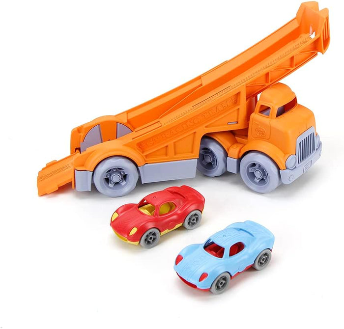 GREEN TOYS: RACING TRUCK WITH 2 RACE CARS