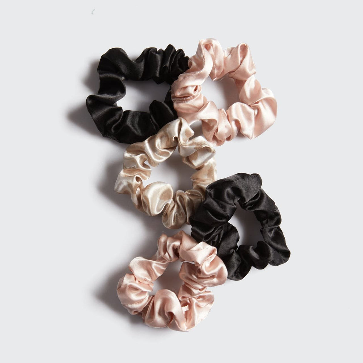 KITSCH: SATIN SLEEP SCRUNCHIES 5PC - ASSORTED