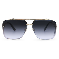 TOPFOXX: BELLA - MIDNIGHT GOLD OVERSIZED SQUARED AVIATORS