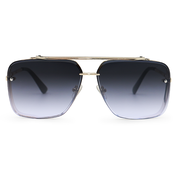 TOPFOXX: BELLA - MIDNIGHT GOLD OVERSIZED SQUARED AVIATORS