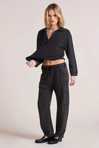 BOBI: SKINNY BARREL SWEATPANT- BLACK