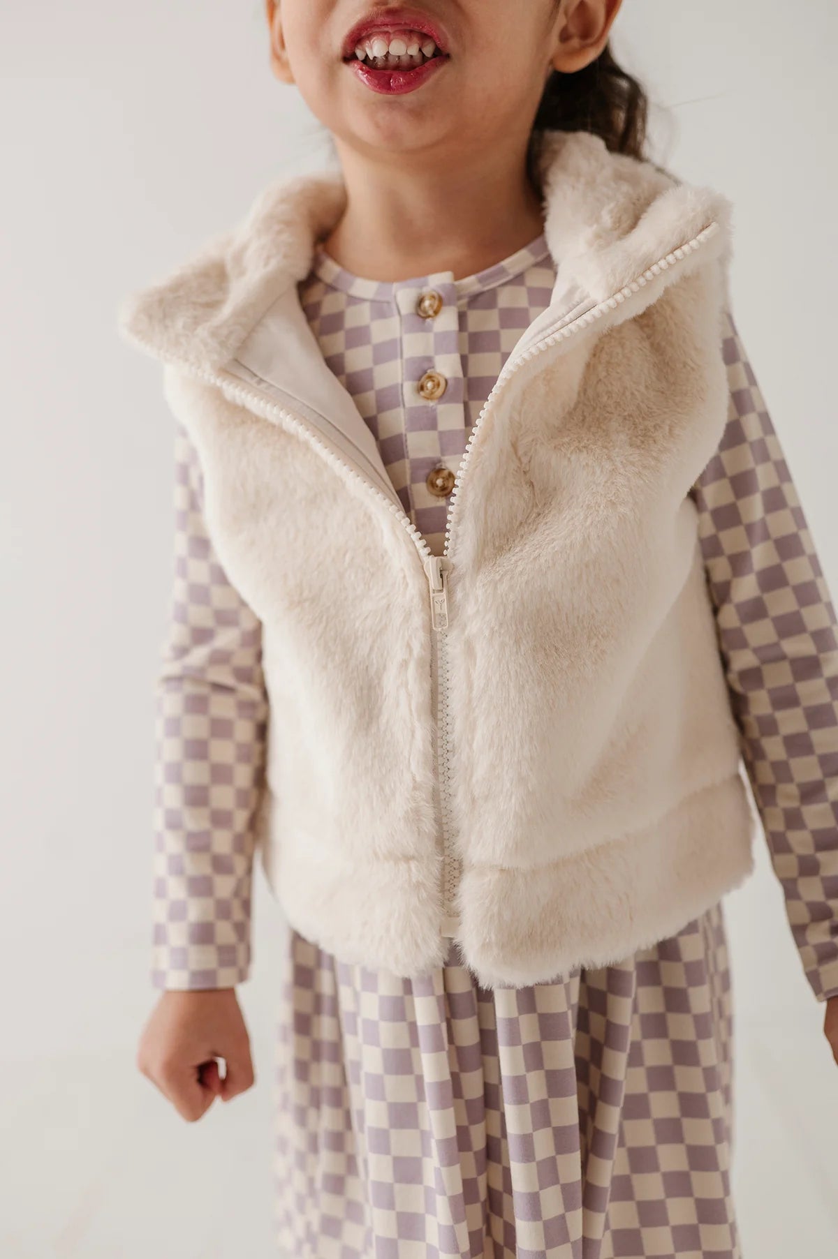 BABYSPROUTS: FUR VEST - BEIGE