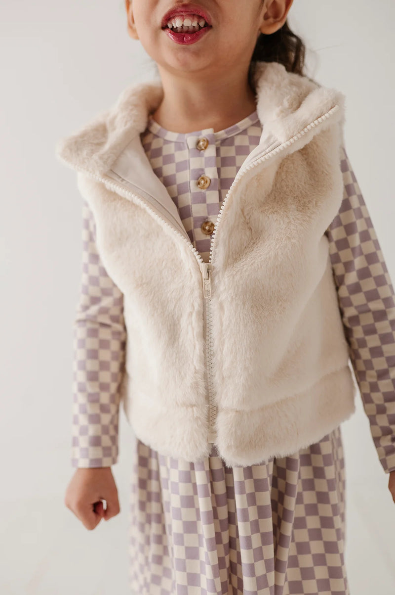 BABYSPROUTS: FUR VEST - BEIGE
