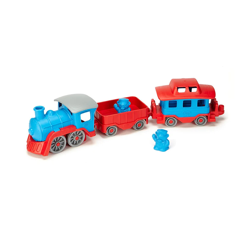 GREEN TOYS: TRAIN SET - BLUE/RED