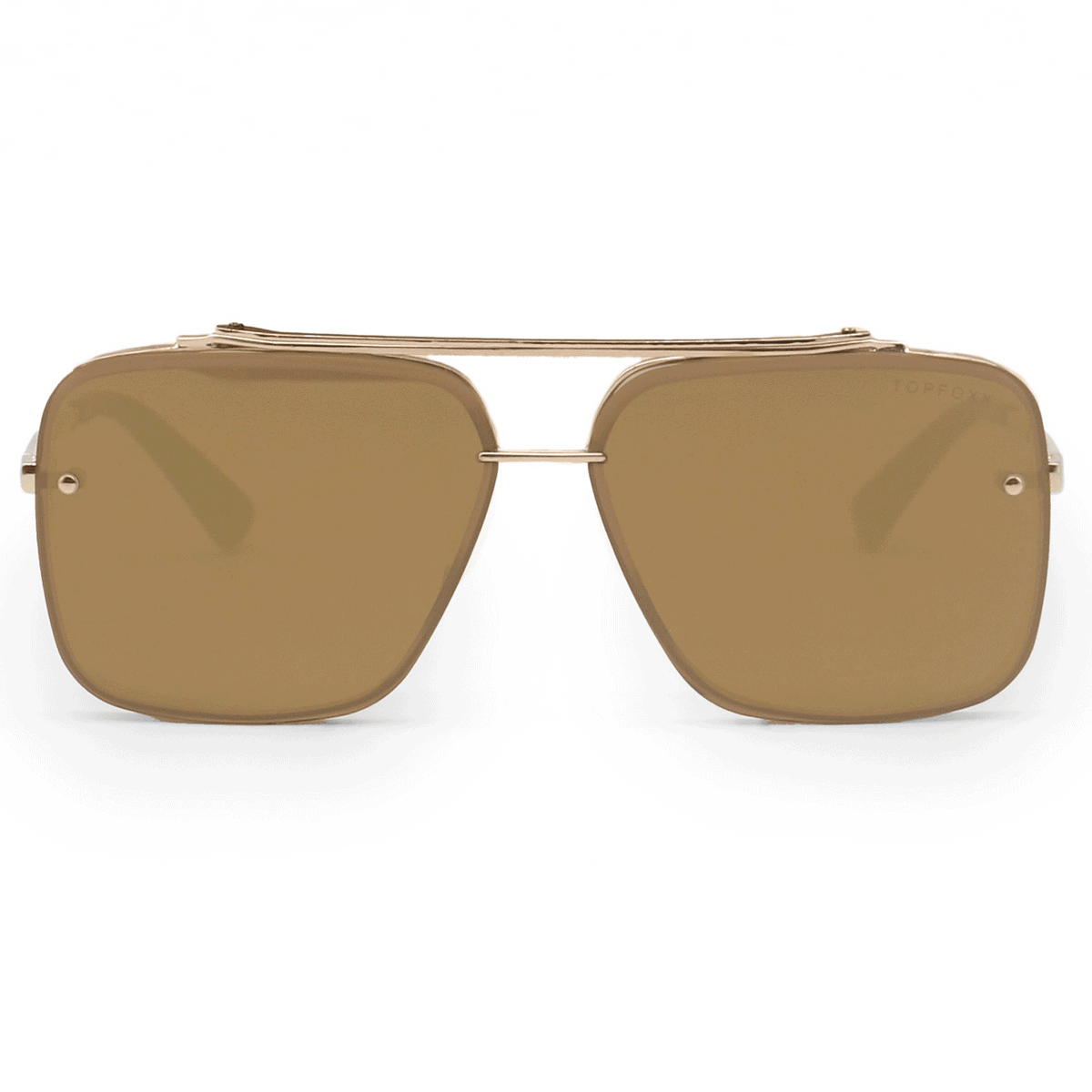 TOPFOXX: BELLA MIRROED BRONZE - TANGLE FREE AVIATOR SUNGLASSES