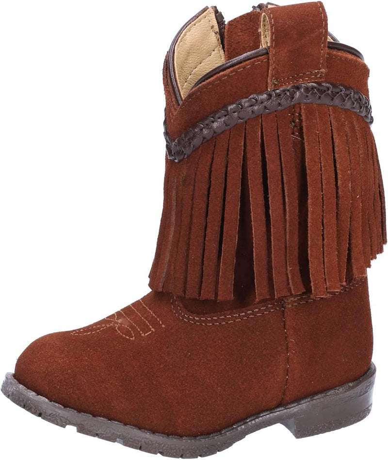 TODDLER GIRLS' HOPALONG FRINGE WESTERN BOOTS - BROWN