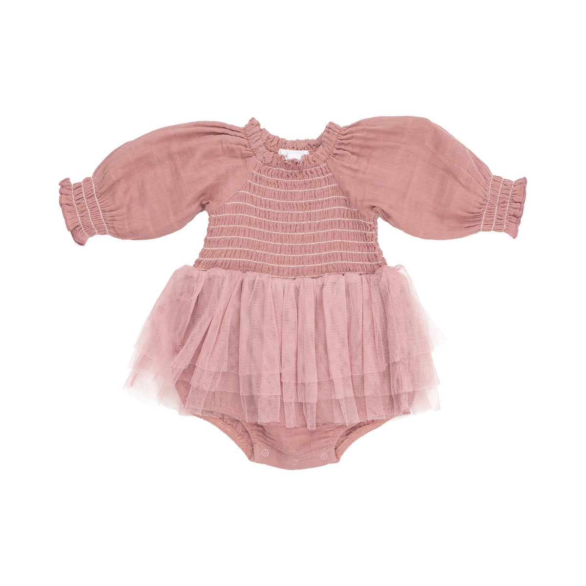 ANGEL DEAR: LONG SLEEVE BUBBLE TUTUS - DUSTY ROSE