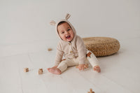 BABYSPROUTS: KNIT HOODIE & KNIT PANT SET - SAND