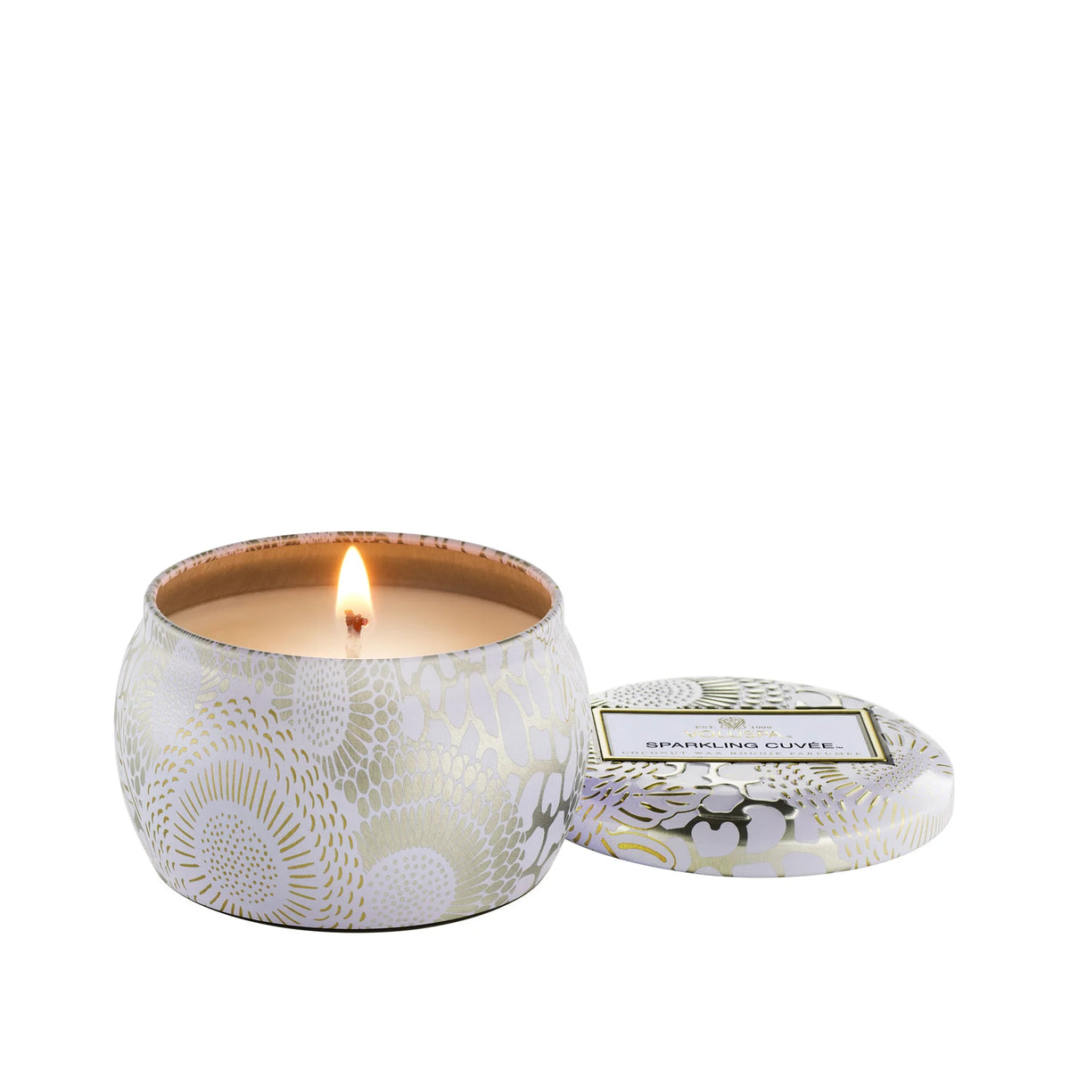 VOLUSPA: SPARKLING CUVÉE MINI TIN CANDLE - 4 OZ