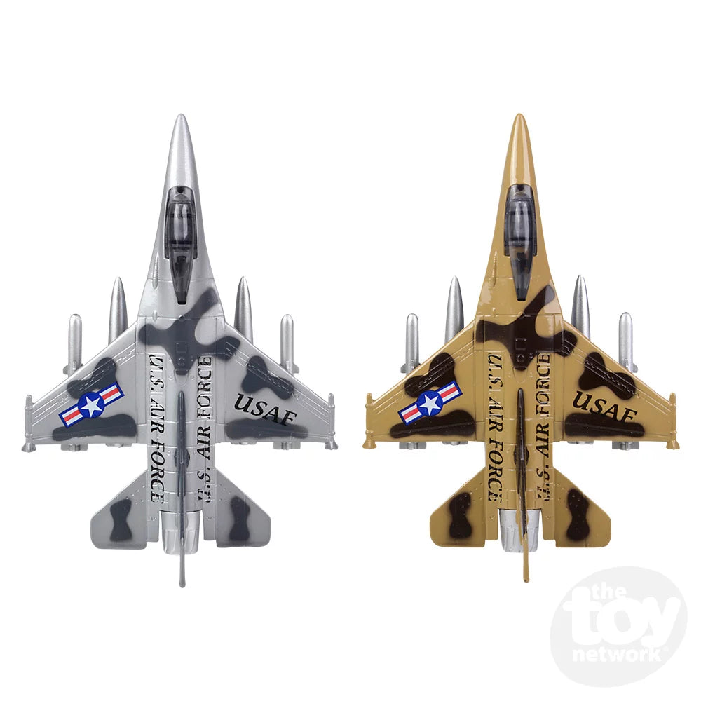 DIE-CAST PULL BACK UNITED STATES AIR FORCE F-16 JET - 7"