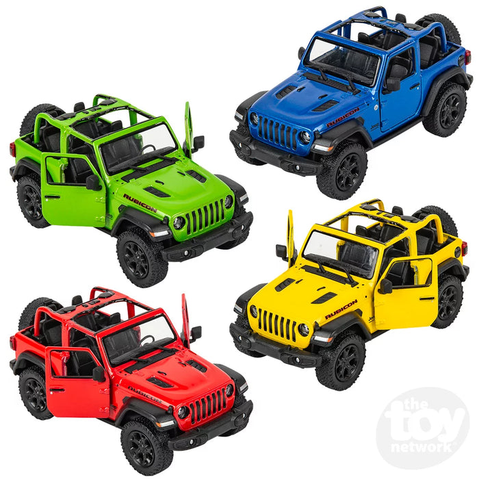 DIE-CAST PULL BACK 2018 JEEP WRANGLER OPEN TOP - 5"