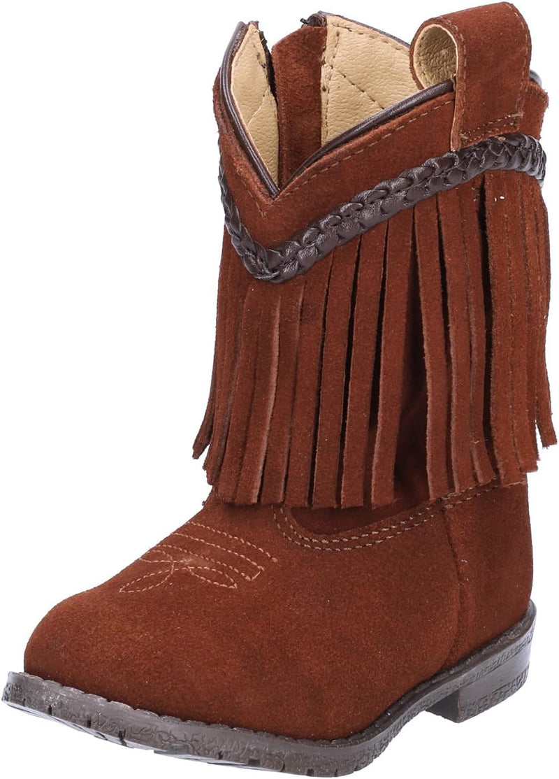 TODDLER GIRLS' HOPALONG FRINGE WESTERN BOOTS - BROWN