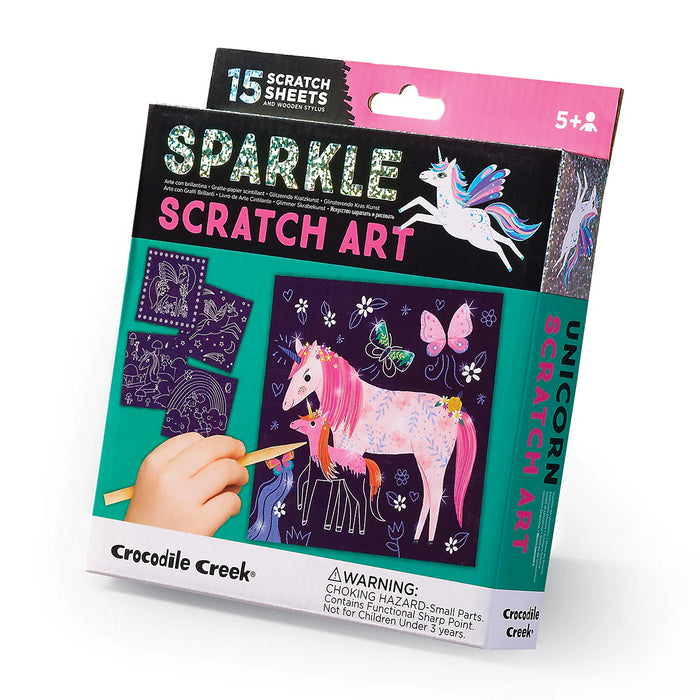 CROCODILE CREEK: SPARKLE SCRATCH ART - UNICORN